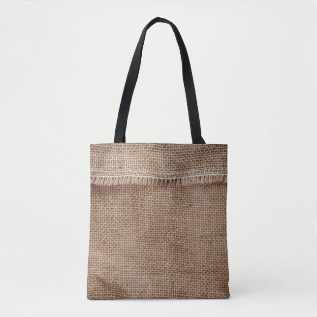 Bolsa Tote Textura natural em linha, café, saco, resumo (Frente)