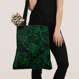 Bolsa Tote Textura verde escura, esponja destruída ou corroíd