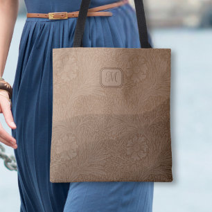 Bolsa Tote Textura Vintage Aquecida Cor Marrom Colinas Inicia