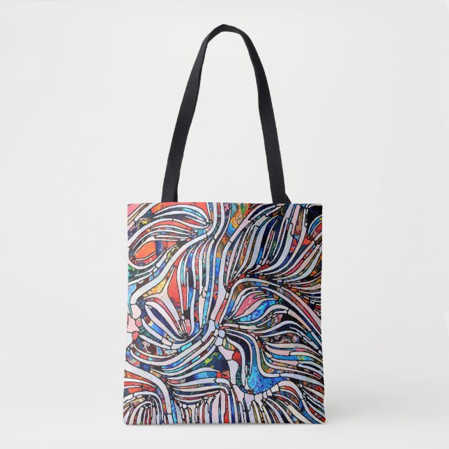 Bolsa Tote Texturas quebradas: unidade de vidro contida (Frente)
