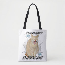Bolsa Tote The Beast Inside Me funny meme bag