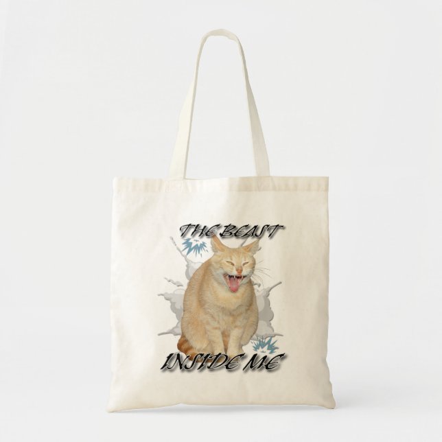 Bolsa Tote The Beast Inside Me funny meme bag (Frente)