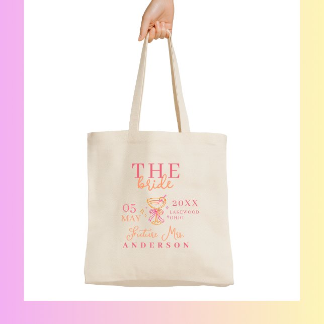 Bolsa Tote THE BRIDE! Coctail Bachelorette Party (THE BRIDE! Coctail Bachelorette Party Tote Bag)