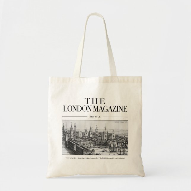 Bolsa Tote The London Magazine Bag, Historic City London (Frente)