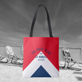 Bolsa Tote The Piste Club Vermelho Branco Navy Peak Ski Perso