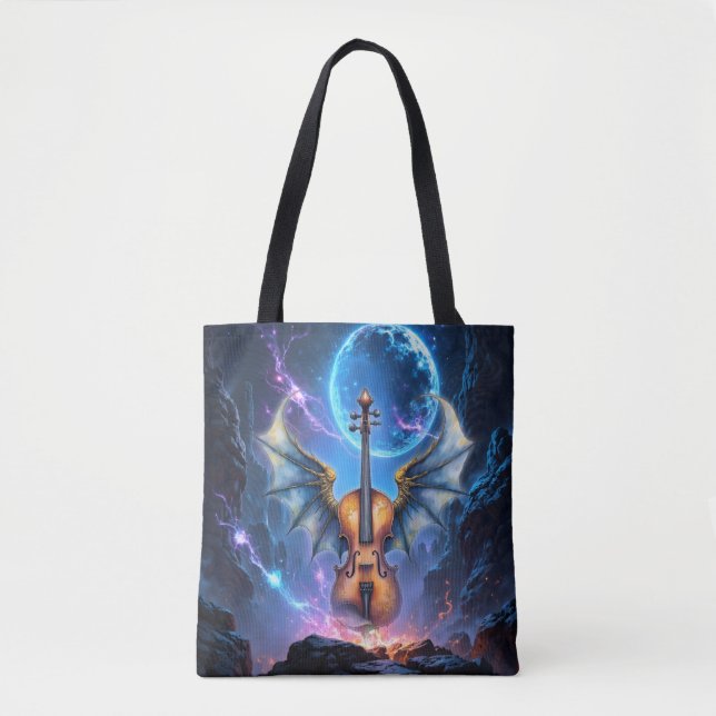 Bolsa Tote The Winged Violin of Moonlit Realms (Frente)