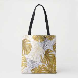 Bolsa Tote Thickets de uma fábrica de monstera. Imagem do ou