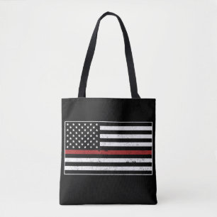 Bolsa Tote Thin Red Line USA Flag Fire Department