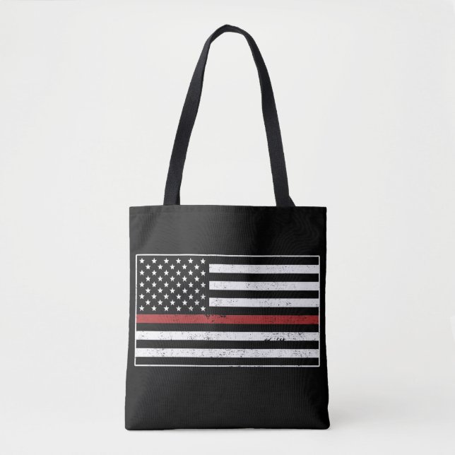 Bolsa Tote Thin Red Line USA Flag Fire Department (Frente)