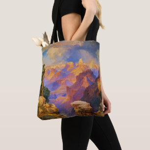 Bolsa Tote Thomas Moran art, Grand Canyon com arco-íris