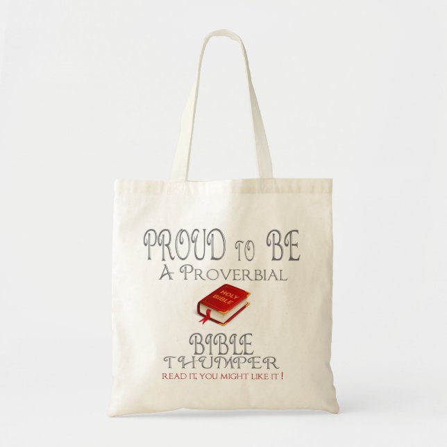 Bolsa Tote Thumper Proverbial da Bíblia (Frente)