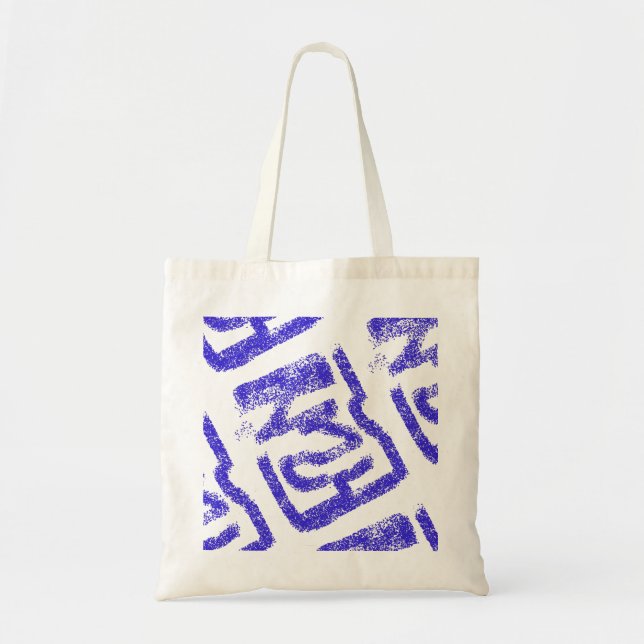 Bolsa Tote Thunder_Cove azul pulverizado com abstrato (Frente)