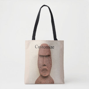 Bolsa Tote Thunder_Cove da Cabeça de Moai da Ilha páscoa