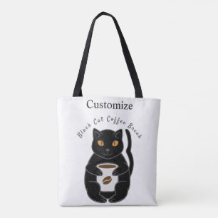 Bolsa Tote Thunder_Cove de Quebra de Café de Gato Preto 