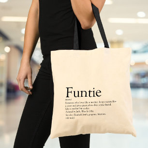 Bolsa Tote Tia divertida, Tia, Tia Definição Diversão Moderna