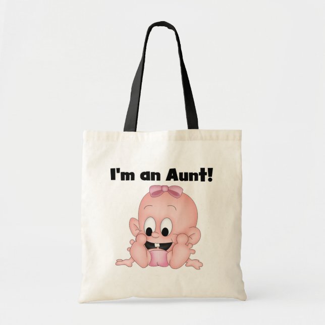 Bolsa Tote Tia dos Camisetas e presentes da Nova sobrinha (Frente)