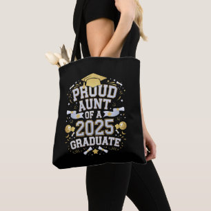 Bolsa Tote Tia Orgulhosa De Um Graduado De 2025 Graduação Fam