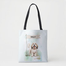 Tibetan Terrier Aquarela Cachorro Personalizado