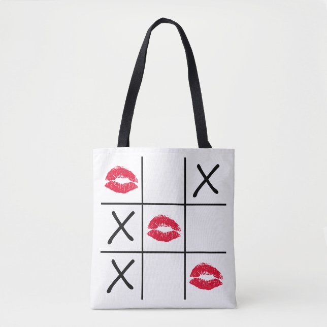 Bolsa Tote Tic Tac Toe lábios (Frente)