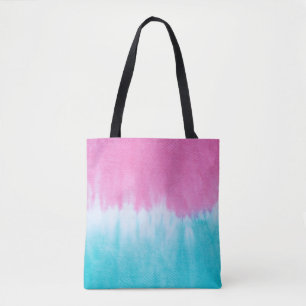 Bolsa Tote Tie-Dye Abstrato: Design de Tecido de algodão.