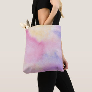 Bolsa Tote Tie dye colorida rosa azul