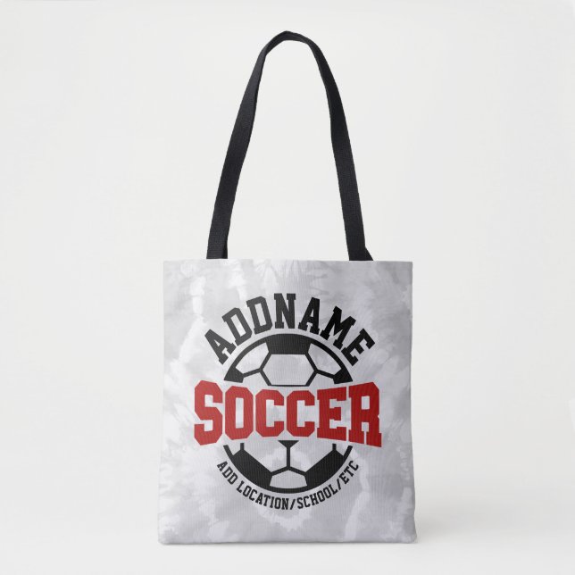Bolsa Tote Tie-Dye da Equipe do Jogador de Futebol do ADD Per (Frente)