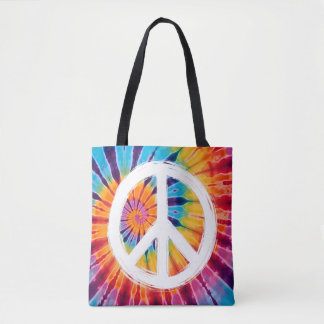 Bolsa Tote Tie-Dye Sinal de Paz