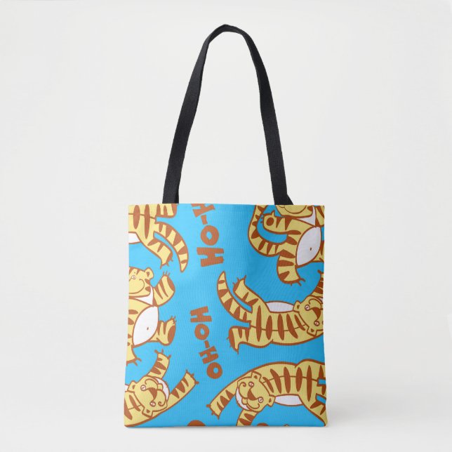 Bolsa Tote Tiger Cubs Cartoon: Engraçado Sem Olho. (Frente)