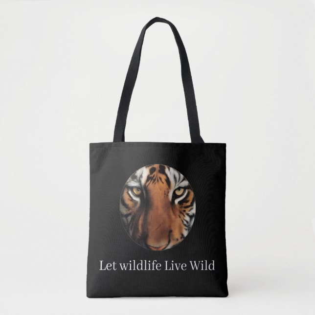 Bolsa Tote | Tiger Print Eco-Friendly Canvas Bag (Frente)