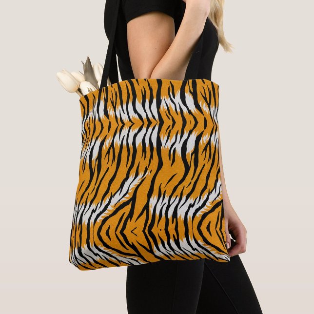 Bolsa Tote Tiger Skin Animal Print Pattern Design (Criador carregado)