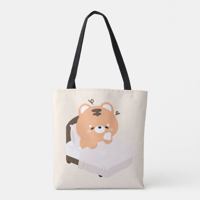 Bolsa Tote Tigre Cansado Fofo (Verso)