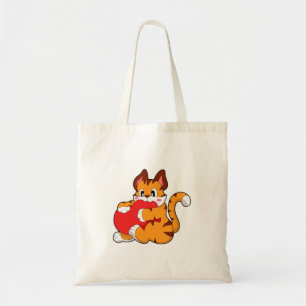 Bolsa Tote Tigre cat em Love with Heart.PNG