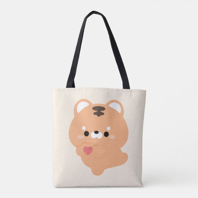 Bolsa Tote Tigre de Amor Fofo (Verso)