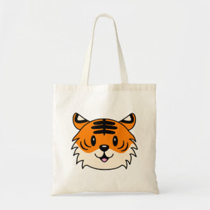 Bolsa Tote Tigre de Cartoon Sorridente