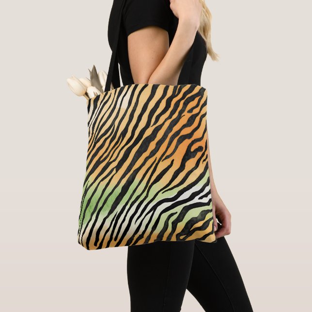 Bolsa Tote Tigre de pele de Impressão felino moderno felino (Close Up)