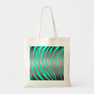 Bolsa Tote Tigre de Prata Stripes Aqua