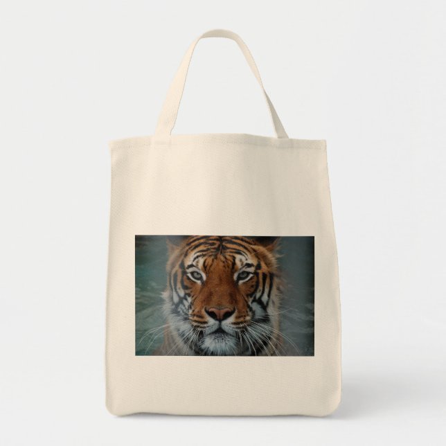 Bolsa Tote Tigre Gato Stripes Selvagem (Frente)