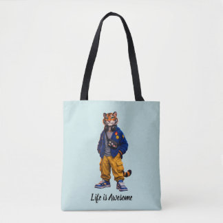 Bolsa Tote Tigre Legal em Arte de Streetwear - Tigre de Estil