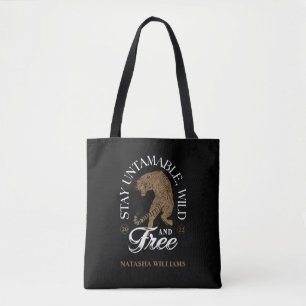 Bolsa Tote Tigre, Mantenha-Se Indomável, Selvagem E Livre 20