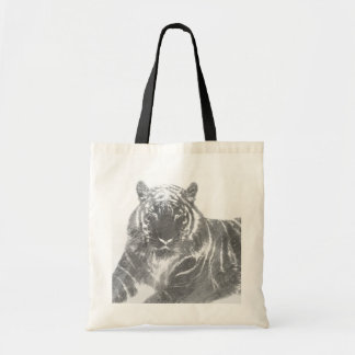 Bolsa Tote Tigre Preto e Branco