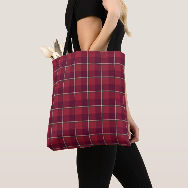 Bolsa Tote Tijolo Antigo e Cab Sav Xadrez (Close Up)