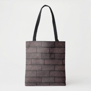 Bolsa Tote Tijolos de pedra sem costura cinza