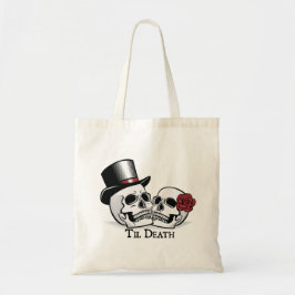 Bolsa Tote Til Death Sr. e Sra. Wedding Skulls