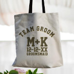 Bolsa Tote Time Groomsmaid Wedding Tote Bag<br><div class="desc">Todas as camponesas vão precisar da bolsa de casamento especial para colocar as suas coisas de casamento. Adicione o nome dela,  suas iniciais e data de casamento e deixe-a encher com coisas.</div>