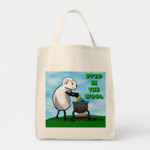 Bolsa Tote Tingido na sacola de lãs