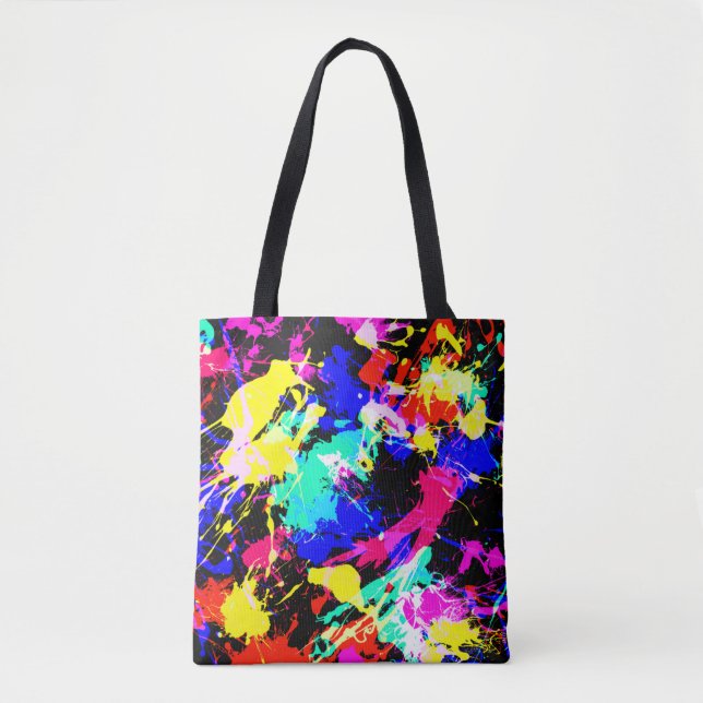 Bolsa Tote Tinta colorida respingo fofa (Frente)