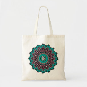 Bolsa Tote Tinta decorativa de abstrato de mandala em círculo