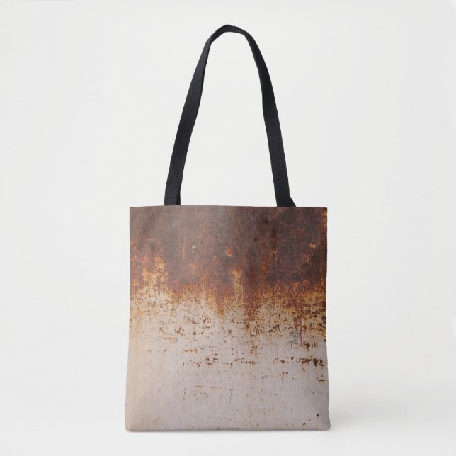 Bolsa Tote Tinta descascada, textura enferrujada de parede. (Frente)