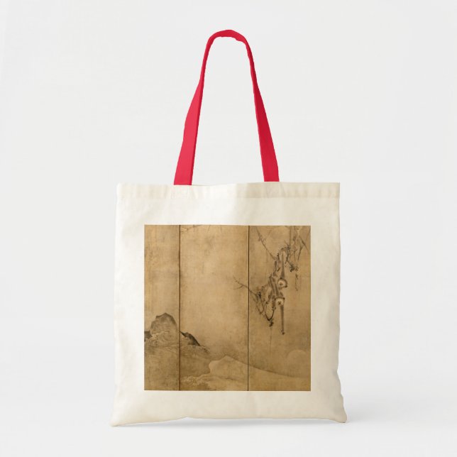 Bolsa Tote Tinta japonesa em papel Gibbons Primados e Paisage (Frente)