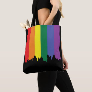 Bolsa Tote Tinta orgulho gay Arco-Íris